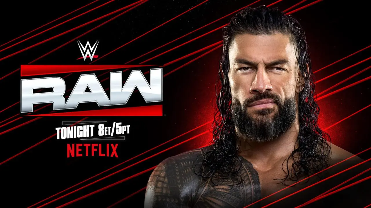 Roman Reigns presente no Monday Night Raw